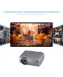 Uhappy U43 LED LCD Projector 1080P Home Theater 2600 Lumens 200 Inches Projection Size 1280 * 720P 1300:1 Contrast Ratio HD IN VGA AV USB Remote Controller with 100-inch Projector Screen HD 16:9 for Notebook Laptop DVD Player