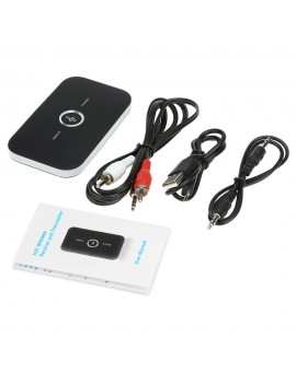 B6 2 in 1 Bluetooth Transmitter & Receiver Wireless A2DP Bluetooth Audio Adapter Portable Audio Player Aux 3.5mm Black