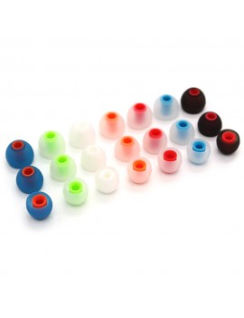 6 Pairs 12 PCS 3.8mm Soft Silicone In-Ear Earphone Covers Earbud Tips Earbuds Eartips Dual Color Ear Pads Cushion for Headphones Random Color & Size