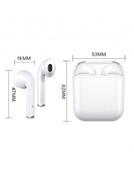 i7S Plus TWS Headphones True Wireless Bluetooth 4.2+EDR Earphone In-ear Stereo Music Headsets Hands-free w/ Microphone Charging Box for iPhone Android Smartphones Tablet PC
