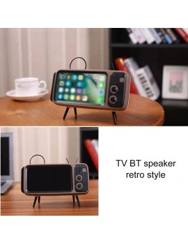 PTH800 Wireless BT Speaker Retro TV Mobile Phone Bracket 2 in 1